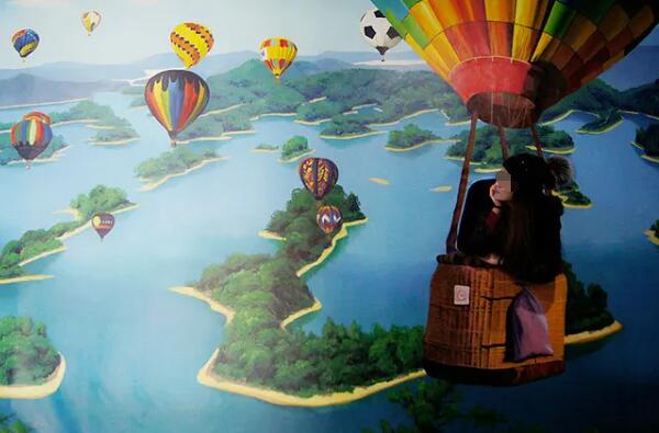 魔幻3D馆的千岛湖热气球