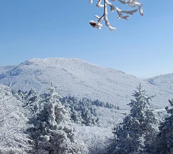 远处雪景